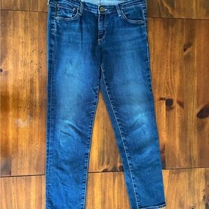 AG Adriano Goldschmied Dark Blue Straight Leg Jeans